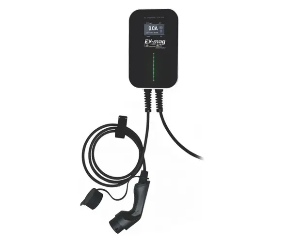 Statie fixa cu ecran pentru incarcare masini electrice EV-MAG BS-B10-BC2/7, 7 kW, type 2, monofazat