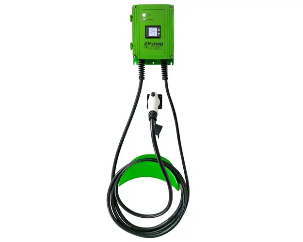 Statie fixa cu ecran pentru incarcare masini electrice EV-MAG GS107T1GC-DN, 7 kW, type 1, monofazat