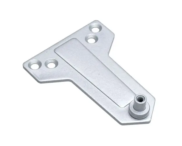 Suport amortizor hidraulic pentru usa PB-02, otel, argintiu