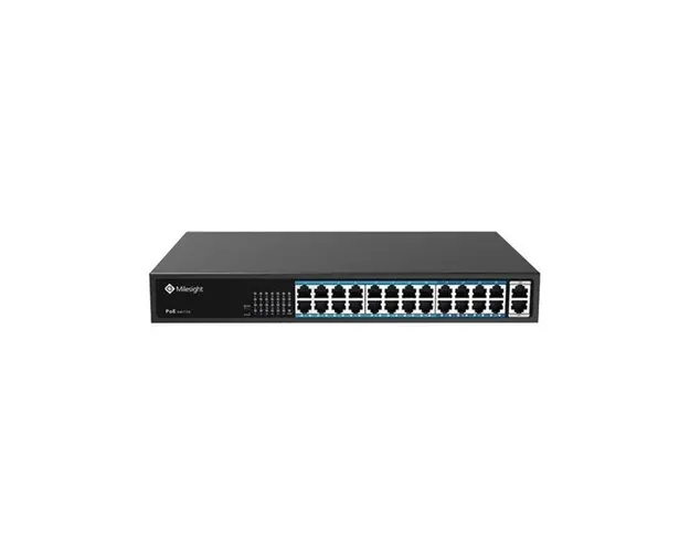 Switch cu 24 porturi PoE Milesight MS-S0224-GL, 14.8Gbps, 16.000 MAC, SFP, plug and play