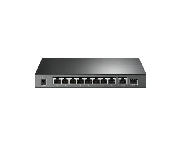 Switch 10 porturi Gigabit TP-Link TL-SG1210P, 10/100/1000 Mbps, 20 Gbps, 63 W, 1x SFP, PoE+, fara management