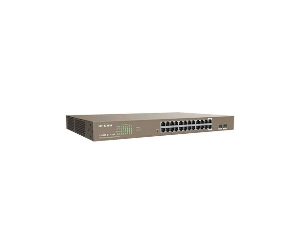 Switch 24 porturi Gigabit IP-COM G3326P-24-410W, 2x SFP, 48 Gbps, 370W, PoE, cu management