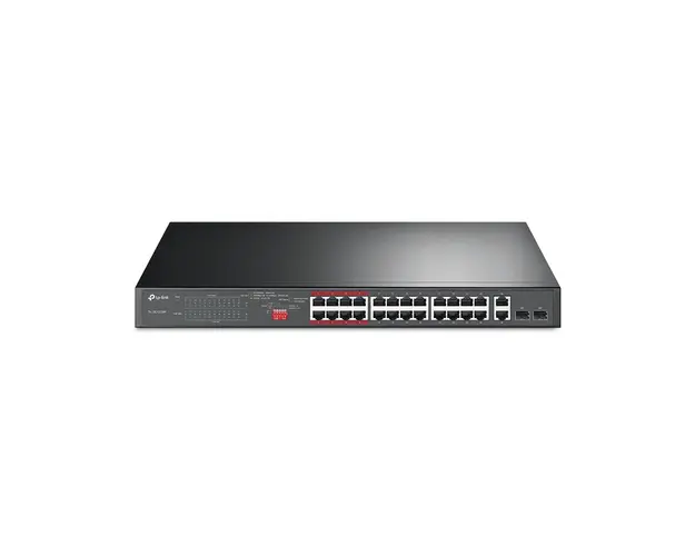 Switch 26 porturi Gigabit TP-Link TL-SL1226P, 10/100/1000 Mbps, 8.8 Gbps, SFP, PoE+, fara management