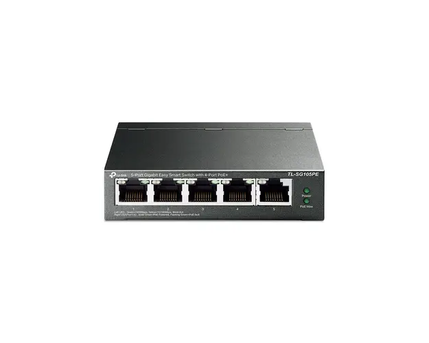 Switch 5 porturi Gigabit TP-Link TL-SG105PE, 10 Gbps, PoE, fara management