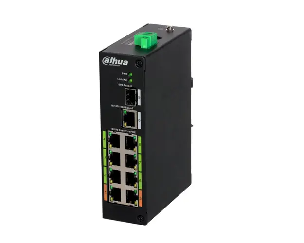 Switch cu 8 Porturi ePoE Dahua LR2110-8ET-120, 8000 MAC, 8.8 Gbps