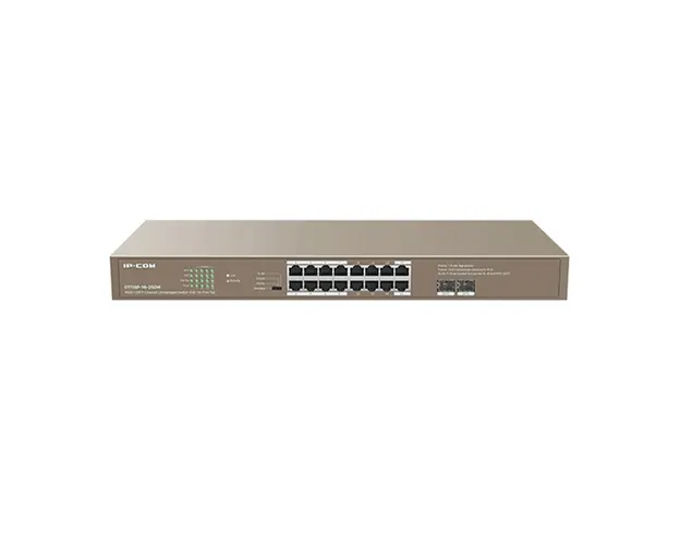 Switch cu 16 porturi IP-COM G1118P-16-250W, 8000 MAC, 26.8 Mpps, fara management