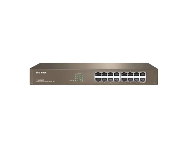 Switch cu 16 porturi Tenda TEG1016D, 32 Gbps, 23.8 Mpps, 8000 MAC, fara management