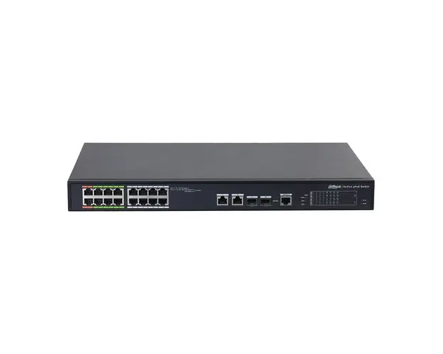 Switch cu 18 porturi Dahua LR2218-16ET-240-V2, MAC 4K, 8.8 Gbps, cu management, PoE