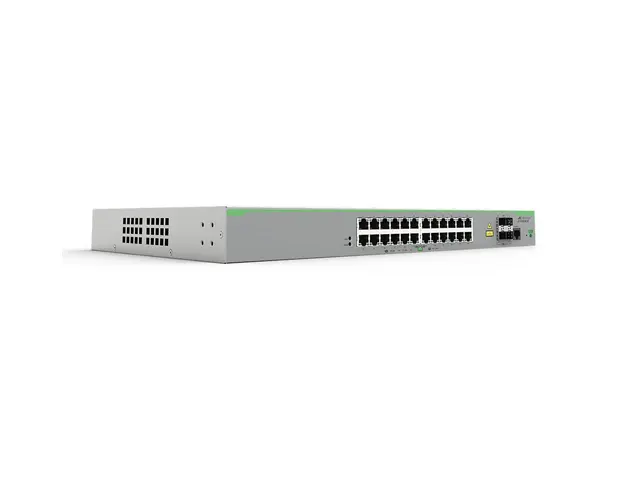Switch cu 24 porturi Allied Telesis AT-FS980M/28-50, 12.8 Gbps, 9.52 Mpps, 16.000 MAC, 1U, PoE, cu management