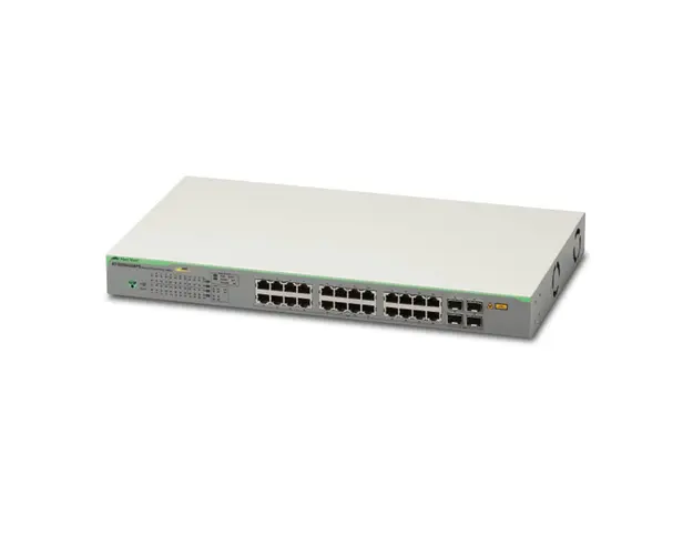 Switch cu 24 porturi Allied Telesis AT-GS950/28PS-50, 56 Gbps, 41.65 Mpps, 8.000 MAC, 4 porturi SFP, PoE, cu management