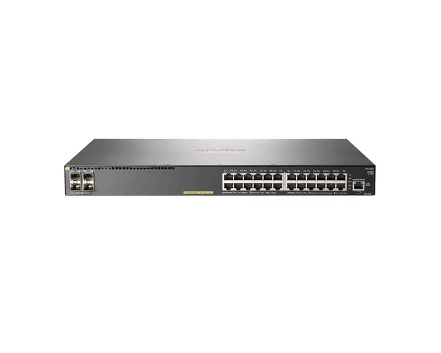 Switch cu 24 porturi Aruba JL255A, 128 Gbps, 95.2 Mpps, 4 porturi SFP+, PoE, 1U, cu management