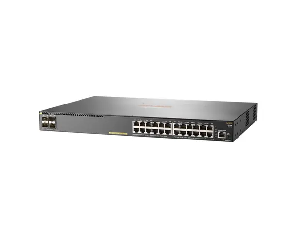 Switch cu 24 porturi Aruba JL261A, 56 Gbps, 41.7 Mpps, 4 porturi SFP, 1U, PoE+, cu management