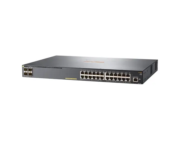 Switch cu 24 porturi Aruba JL356A, 128 Gbps, 16.000 MAC, 4 porturi SFP+, 1U, PoE, cu management