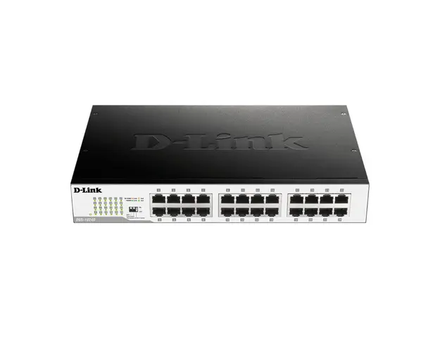 Switch cu 24 porturi D-Link DGS-1024D, 48 Gbps, 35.71 Mpps, 8.000 MAC, 1U, fara management