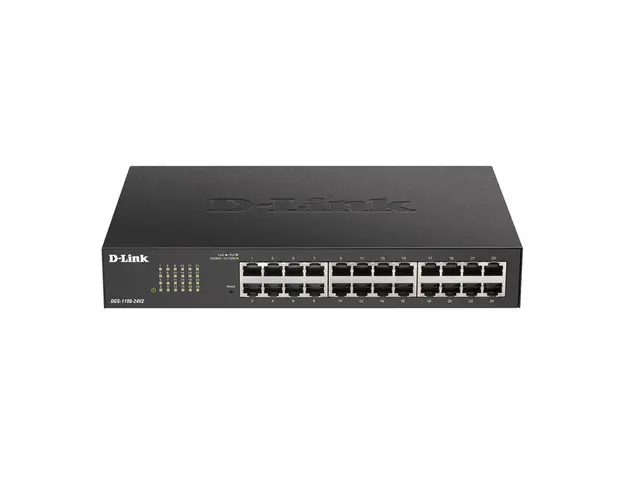 Switch cu 24 porturi D-Link DGS-1100-24V2, 48 Gbps, 35.71 Mpps, 8.000 MAC, 1U, cu management