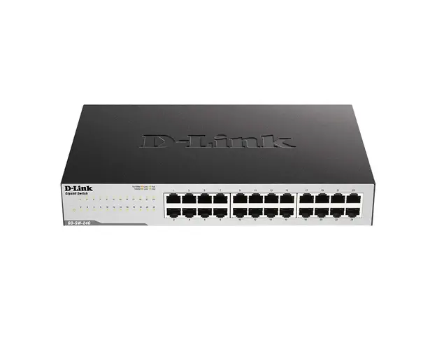 Switch cu 24 porturi D-Link GO-SW-24G, 48 Gbps, 35.71 Mpps, 8.000 MAC, fara management