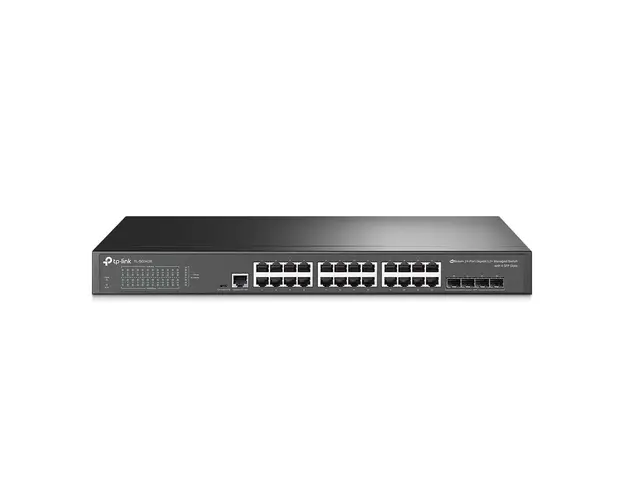 Switch cu 24 porturi Gigabit TP-Link TL-SG3428X, 4 porturi SFP+, 128 Gbps, 95.23 Mpps, 16.000 MAC, cu management