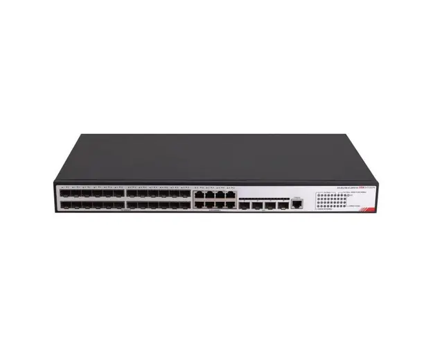 Switch cu 24 porturi SFP Hikvision DS-3E2736-HI-24F8T4X, 144 Gbps, 107.14 Mpps, 32000 MAC, 4 port-uri fibra optica 10G, 8 port-uri RJ45, cu management