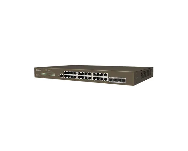 Switch cu 24 porturi Tenda TEG3328F, 10/100/1000 Mbps, 4 SFP, 16000 MAC, cu management