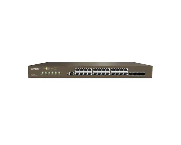 Switch cu 24 porturi Tenda TEG5328F, 56 Gbps, 41.7 Mpps, 16000 MAC, cu management
