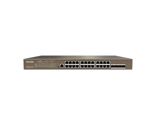 Switch cu 24 porturi Tenda TEG5328P-24-410W, 56 Gbps, 41.7 Mpps, 16000 MAC, PoE, cu management