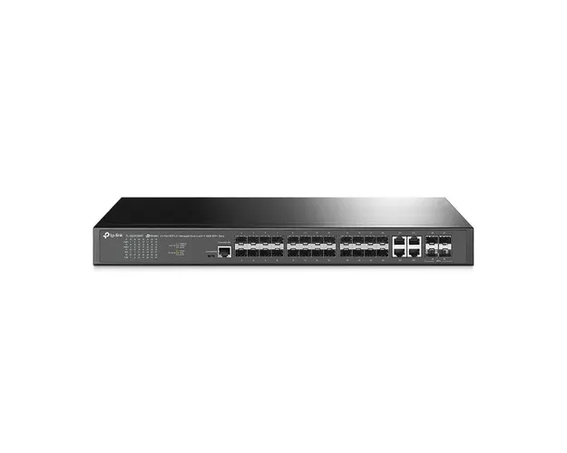 Switch cu 24 porturi TP-Link TL-SG3428XF, 16K MAC, 128 Gbps, cu management