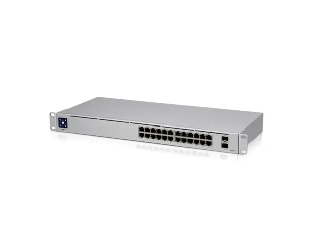 Switch cu 24 porturi Ubiquiti USW-24, 2 porturi SFP, 52 Gbps, 38.69 Mpps, cu management