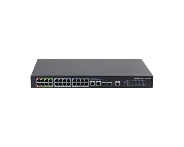 Switch cu 26 porturi Dahua LR2226-24ET-360-V2, MAC 4K, 8.8 Gbps, cu management, PoE