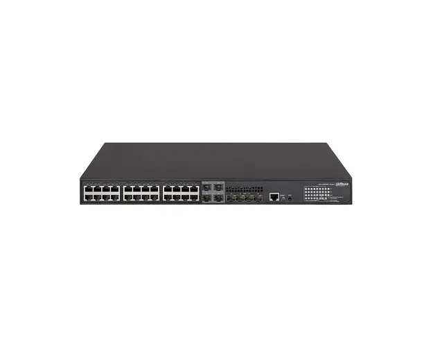 Switch cu 28 porturi Dahua AS5500-24GT4XF-370, MAC 16K, 336 Gbps, cu management, PoE