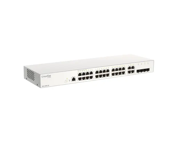 Switch cu 28 porturi Gigabit D-Link DBS-2000-28P, 56 Gbps, 41.7 Mpps, 4x SFP, 8000 MAC, PoE, cu management