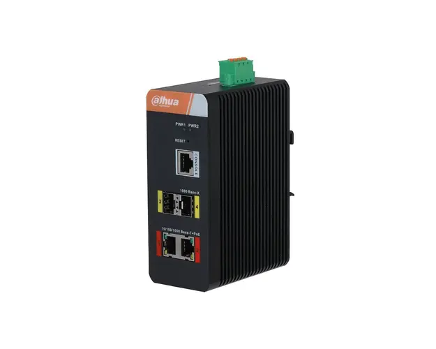 Switch cu 4 porturi Dahua IS4204-2GT-120, MAC 8K, 14 Gbps, cu management, PoE