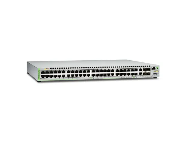 Switch cu 48 porturi Allied Telesis AT-GS948MPX-50, 140 Gbps, 104.16 Mpps, 16.000 MAC, 2 porturi SFP/Copper, 2 sloturi SFP/SFP+, cu management