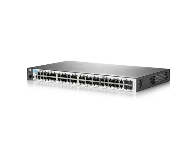 Switch cu 48 porturi Aruba J9778A, 17.6 Gbps, 2 porturi SFP, 1U, PoE+, cu management