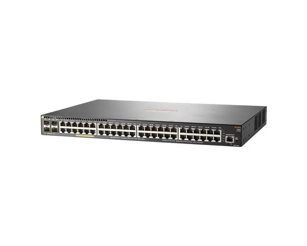Switch cu 48 porturi Aruba JL357A, 176 Gbps, 16.000 MAC, 4 porturi SFP+, 1U, PoE, cu management