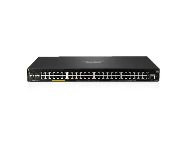 Switch cu 48 porturi Aruba JL558A, 176 Gbps, 112 Mpps, 4 porturi SFP+, PoE+, cu management