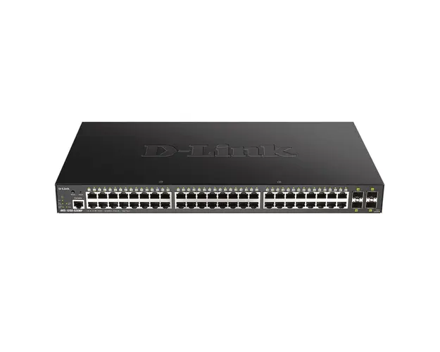 Switch cu 48 porturi D-Link DGS-1250-52XMP, 176 Gbps, 130.95 Mpps, 32.000 MAC, PoE, cu management