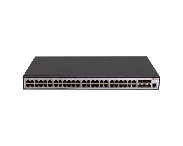 Switch cu 48 porturi RJ45 Hikvision DS-3E2754-HI-48T6X, 216 Gbps, 160.71 Mpps, 32000 MAC, 6 porturi fibra optica 10G, cu management