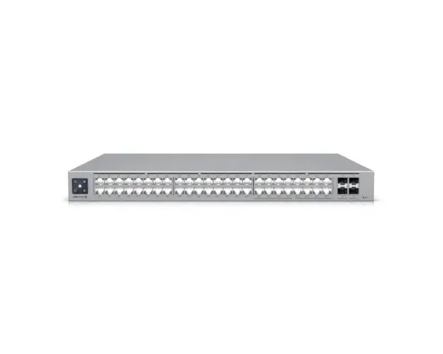 Switch cu 48 porturi Ubiquiti UniFi Pro Max USW-PRO-MAX-48, 224 Gbps, 4 porturi SFP+, 1U, 2.5 GbE RJ45, cu management L3