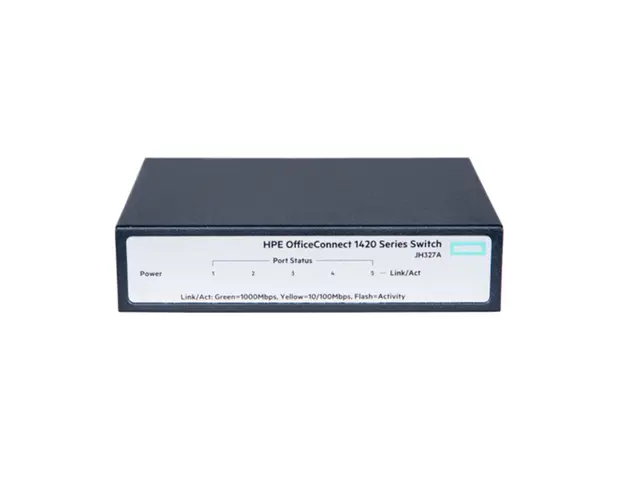 Switch cu 5 porturi Aruba JH327A, 10 Gbps, 7.4 Mpps, 2048 MAC, 1U, fara management
