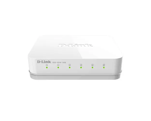 Switch cu 5 porturi D-Link GO-SW-5G, 10 Gbps, 2.000 MAC, fara management