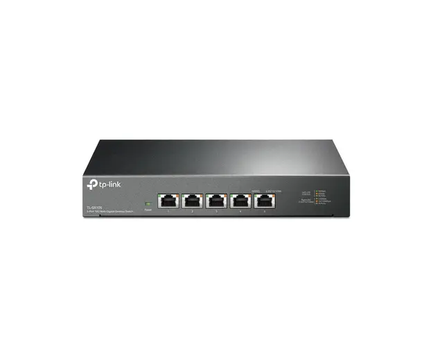 Switch cu 5 porturi Gigabit TP-Link TL-SX105, 100 Gbps, 74.7 Mpps, plug & play, fara management