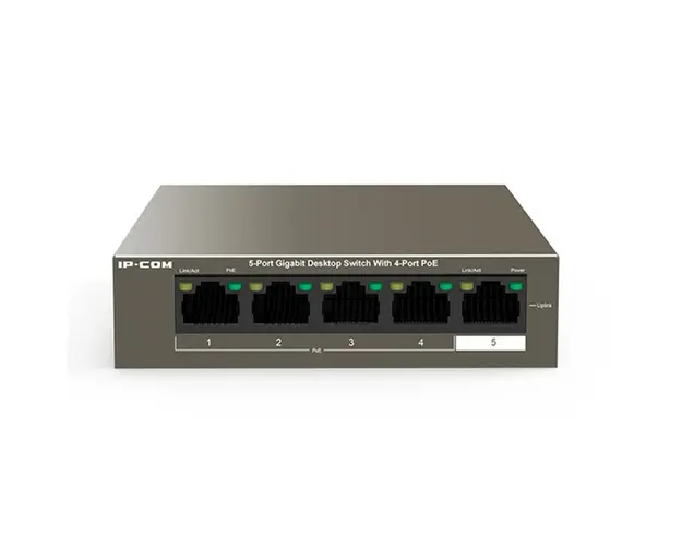 Switch cu 5 porturi IP-COM G1105P-4-63W, 5.6 Gbits, 16000 MAC, fara management