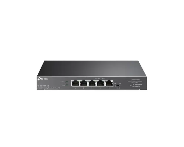 Switch cu 5 porturi TP-Link TL-SG105PP-M2, 25 Gbps, 18.6 Mpps, PoE, fara management 
