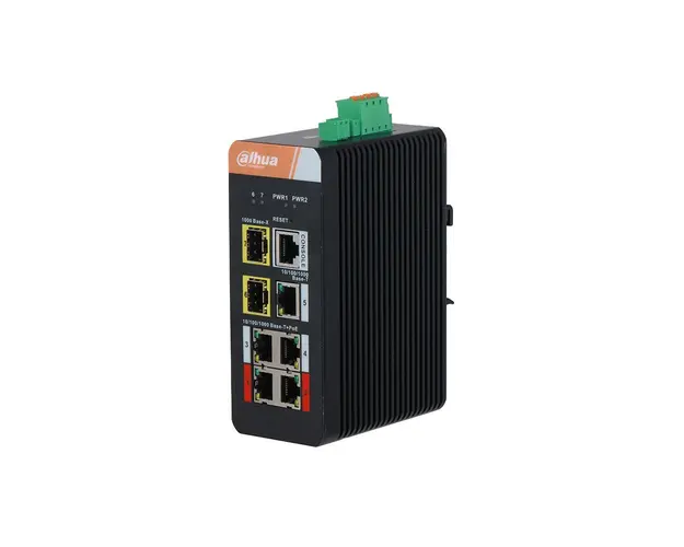 Switch cu 7 porturi Dahua IS4207-4GT-120, MAC 8K, 14 Gbps, cu management, PoE