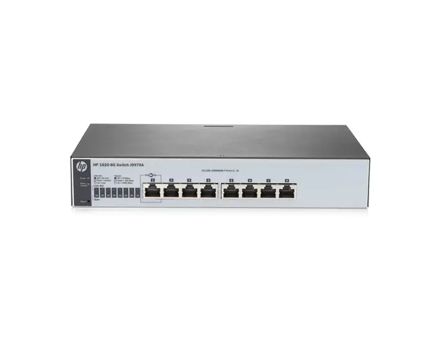 Switch cu 8 porturi Aruba J9979A, 16 Gbps, 11.9 Mpps, 8000 MAC, 1U, cu management
