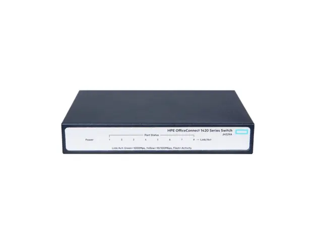 Switch cu 8 porturi Aruba JH329A, 16 Gbps, 11.8 Mpps, 4.000 MAC, 1U, fara management