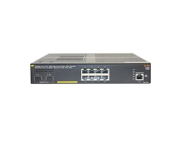 Switch cu 8 porturi Aruba JL258A, 56 Gbps, 41.7 Mpps, 2 porturi SFP+, 1U, PoE+, cu management