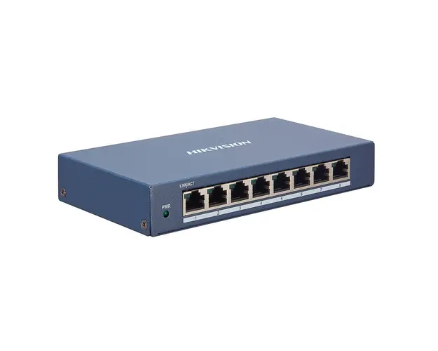 Switch cu 8 porturi Hikvision DS-3E1508-EI, 16 Gbps, 11.904 Mpps, 4000 MAC, cu management