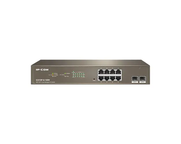 Switch cu 8 porturi IP-COM G3310P-8-150W, 20 Gbps, 14.9 Mpps, cu management