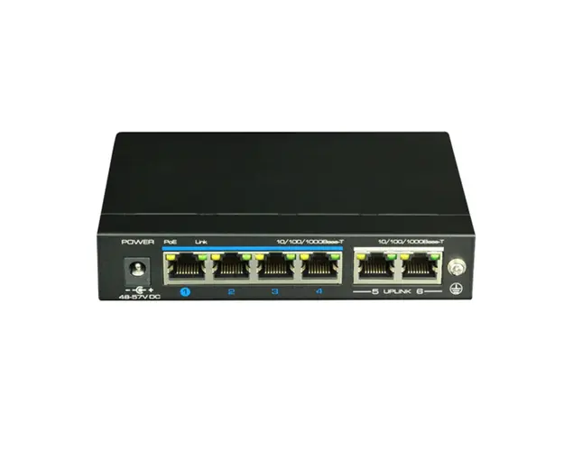 Switch ethernet gigabit POE+ Utepo UTP3-GSW04-TP60, 4+2 porturi, 12Gbps, 60W